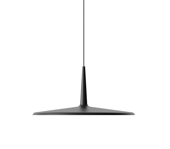 Neue LED Pendelleuchte SKAN VIBIA Schwarz 2700K  - Länge 200 cm - Einbau-Baldachin - DALI  -  Abverkauf aus Lagerbestand
