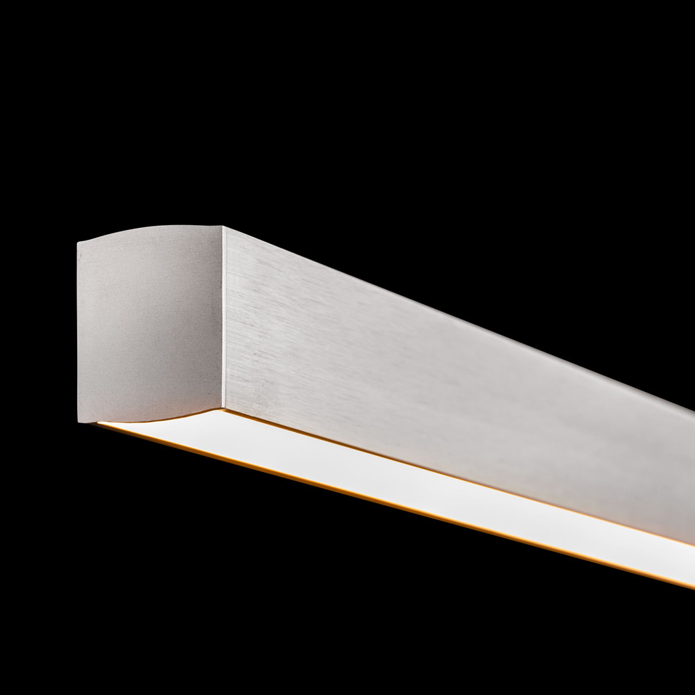 LED-Pendelleuchte XENA L Silbermatt 2.000-2.700K von Holtkötter - Länge 1600 mm - Abverkauf aus Lagerbestand