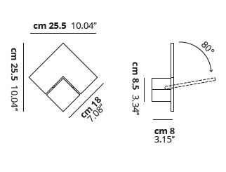 LED Wandleuchte Puzzle Twist von lodes - weiß matt - 2700K - Abverkauf aus Showroom