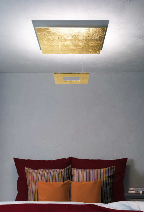 LED Deckenleuchte ZEN Mini Blattgold 4x 6,1W - 2700K - Abverkauf aus Showroom